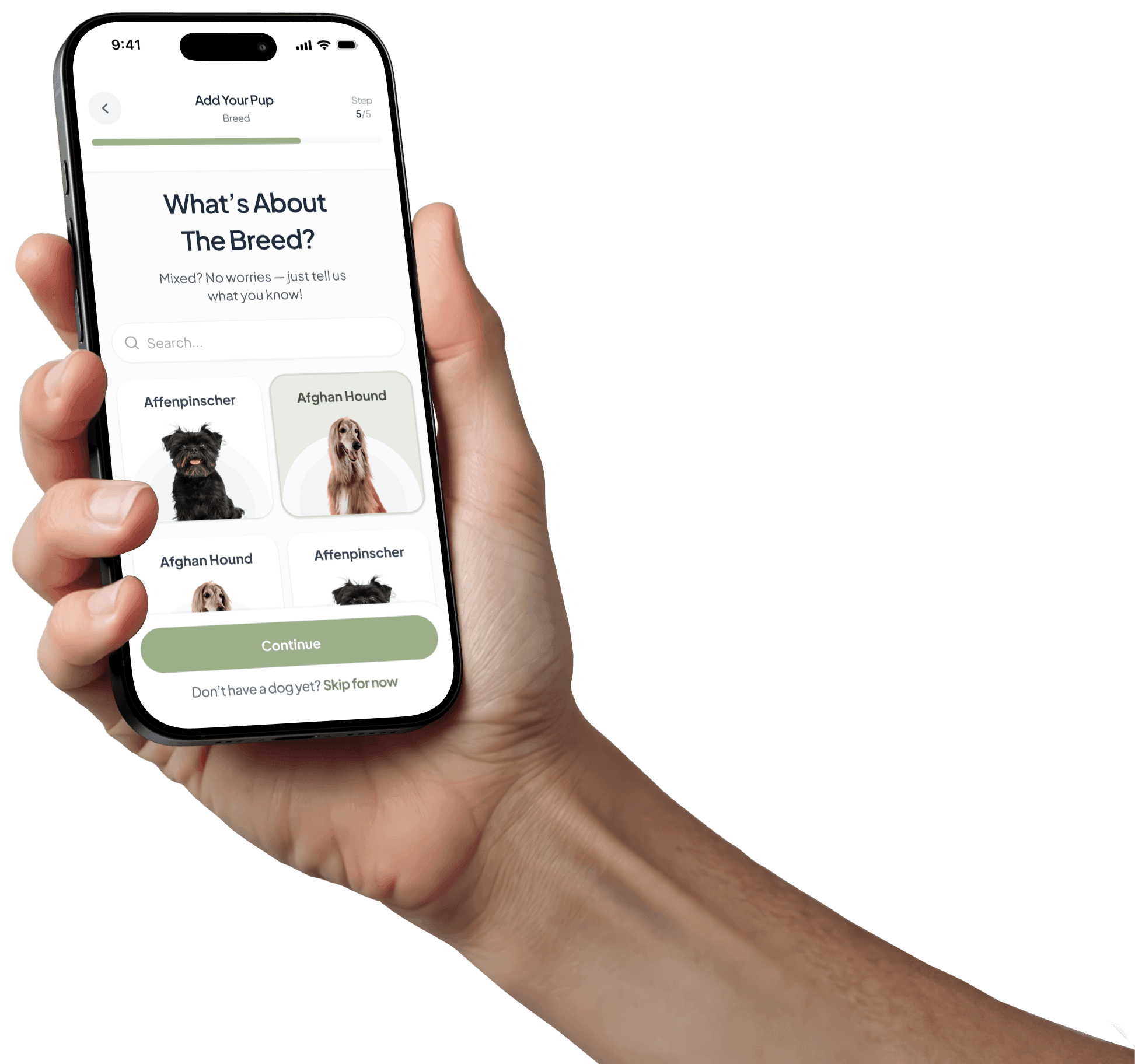 GoFetch About Us - left screen