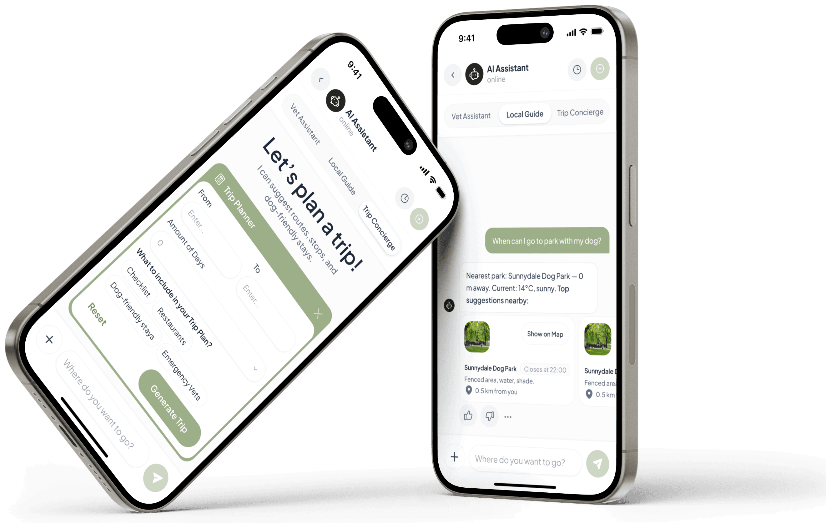 GoFetch FAQ screens